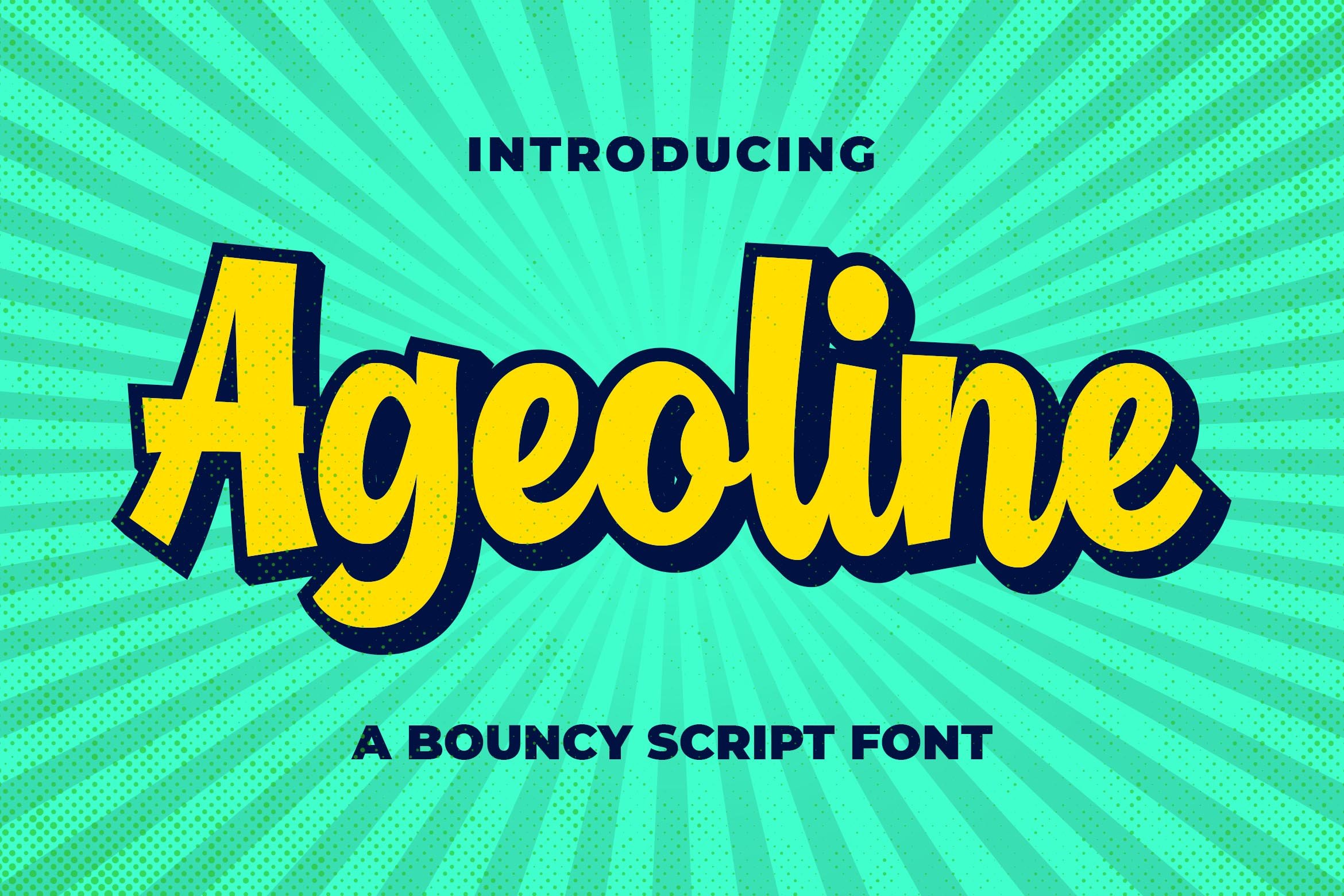 Ageoline Bouncy Script Font cover image.