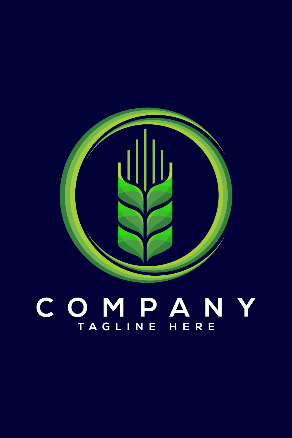 Wheat Icon and Logo For Identity Style of Natural Product Company and Farm Company Agriculture Icon pinterest preview image.