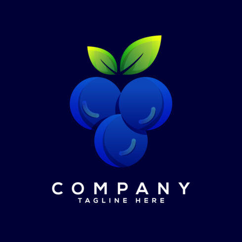 Colorful blueberry logo design template Blueberry vectors cover image.