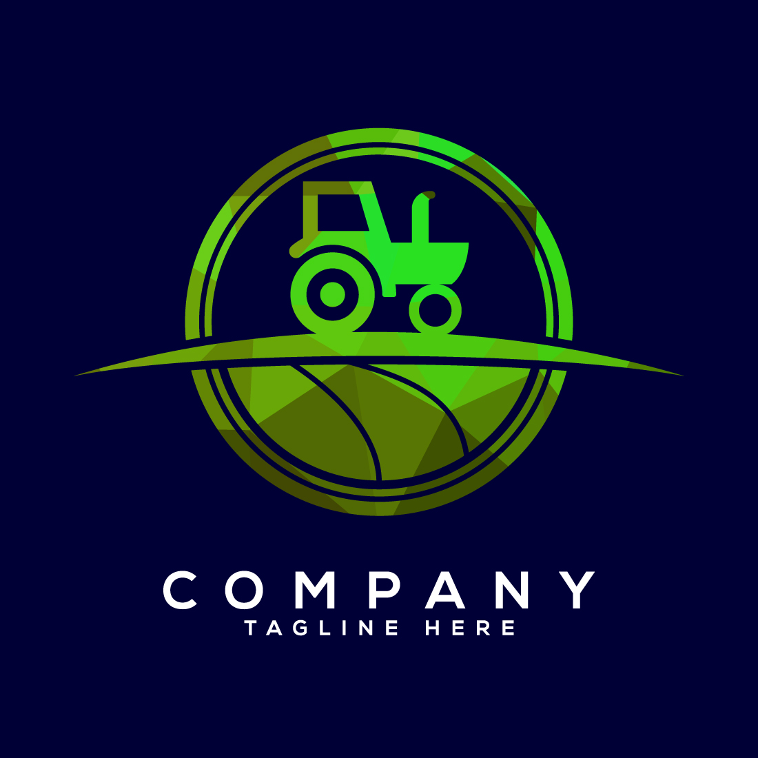 Tractor or farm low poly style logo design, suitable for any business related to agriculture industries cover image.