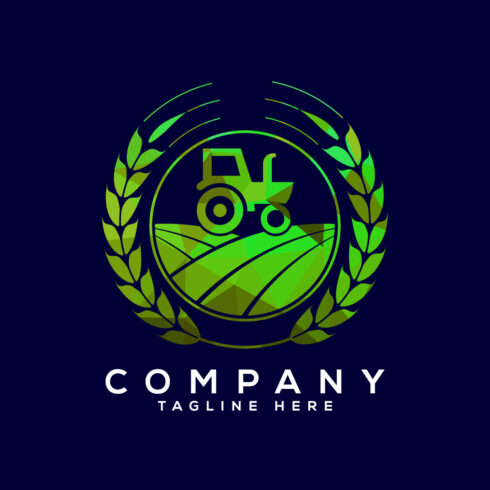 Tractor or farm low poly style logo design, suitable for any business related to agriculture industries cover image.
