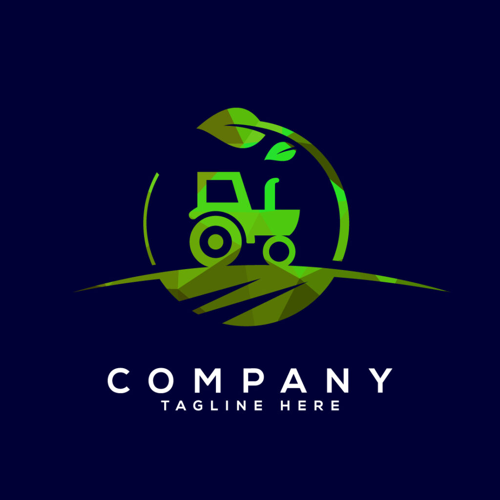 Tractor or farm low poly style logo design Sample - MasterBundles