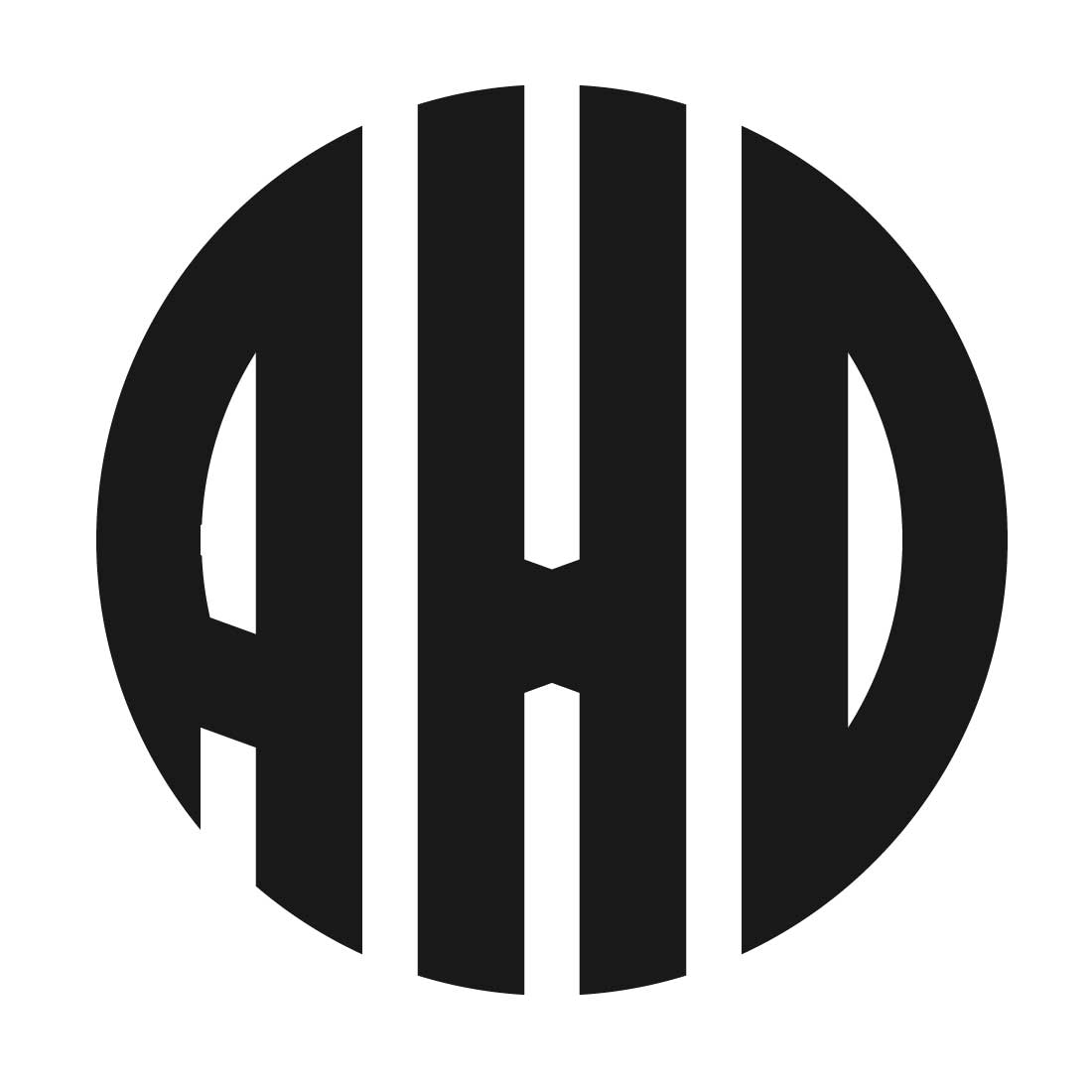 AHD monogram letter logo preview image.