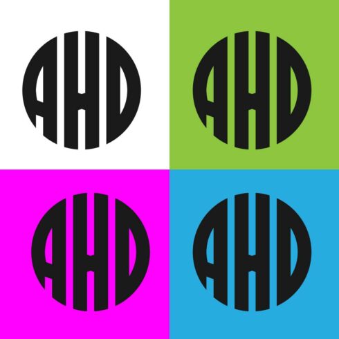 AHD monogram letter logo cover image.