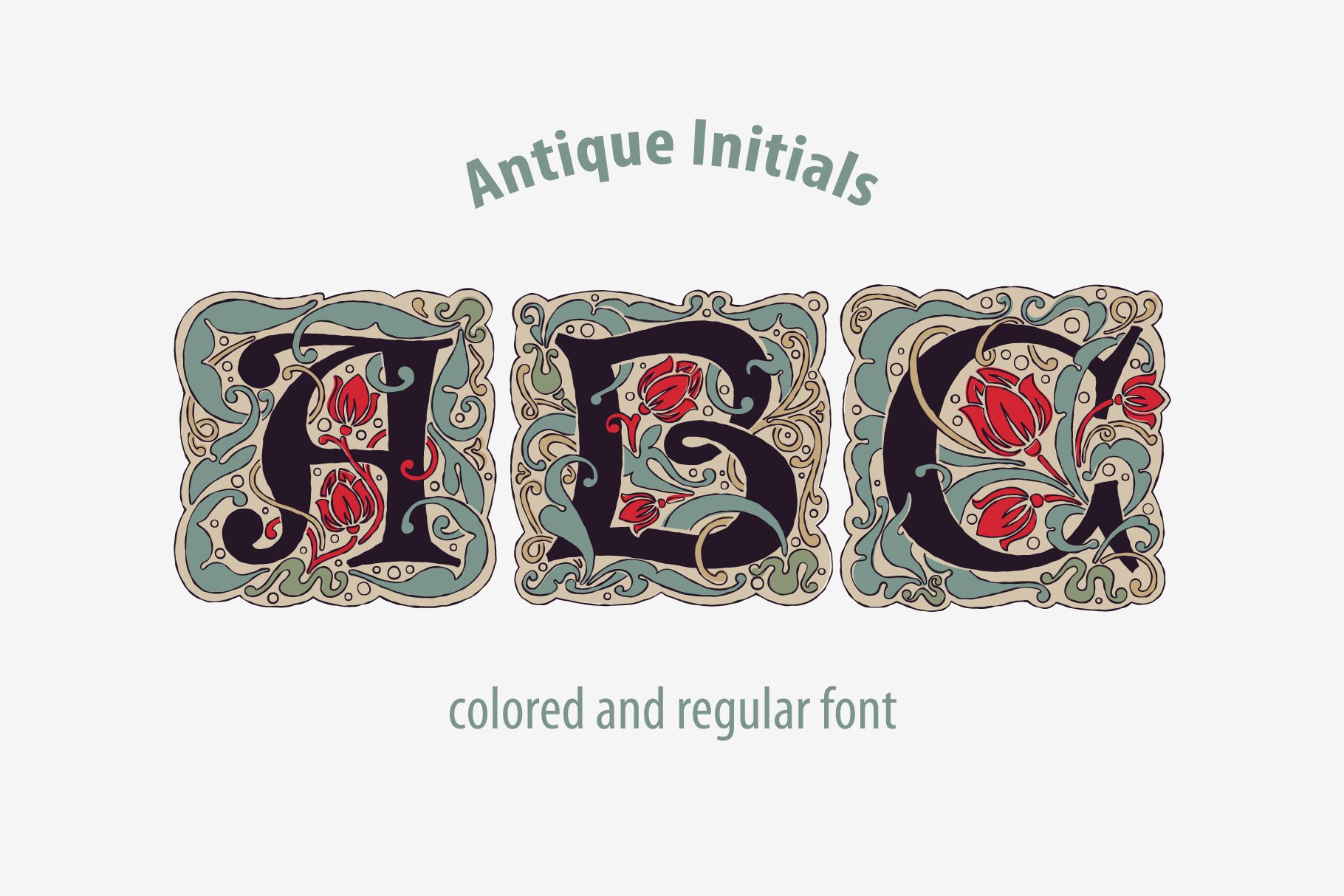 Antique Initials font cover image.