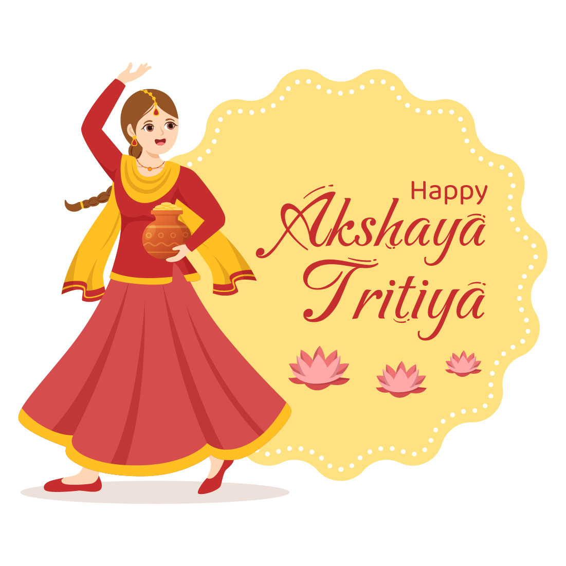 16 Akshaya Tritiya Festival Illustration preview image.