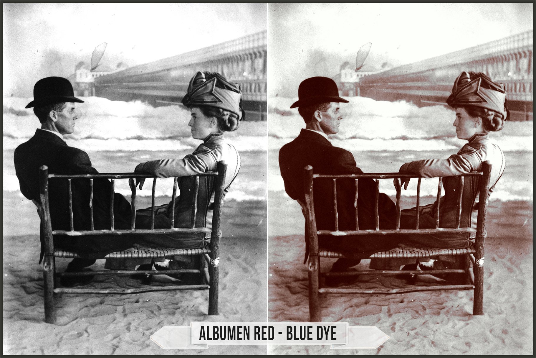 albumen red blue dye 849