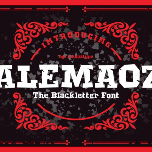 Alemaoz Font - A Blackletter Font cover image.