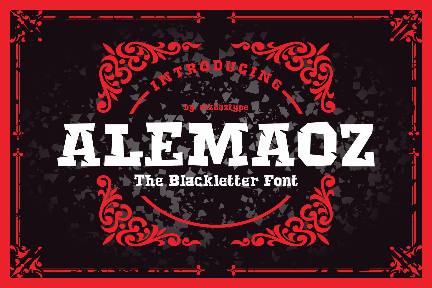 Alemaoz Font - A Blackletter Font cover image.