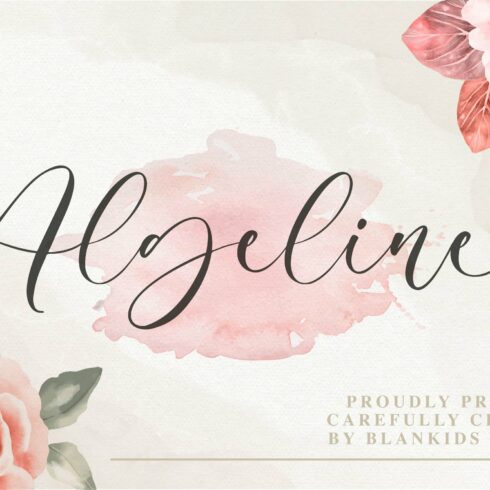 Algeline a Romantic Script Font cover image.