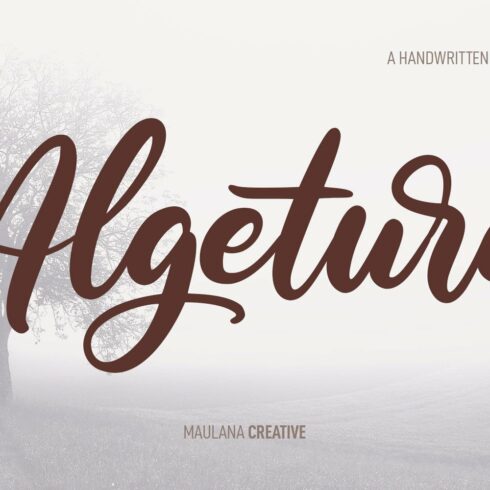Algetura Cursive Script Font cover image.