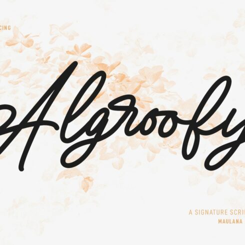 Algroofys Signature Script Font cover image.