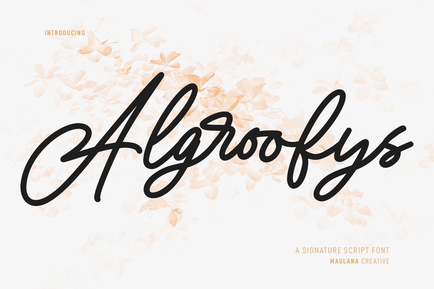 Algroofys Signature Script Font cover image.