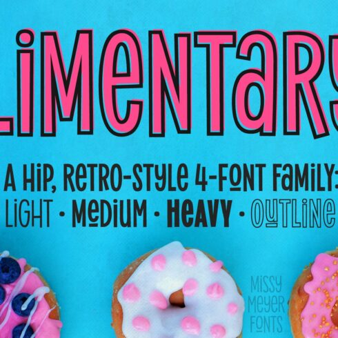 Alimentary: a hip retro font family! cover image.