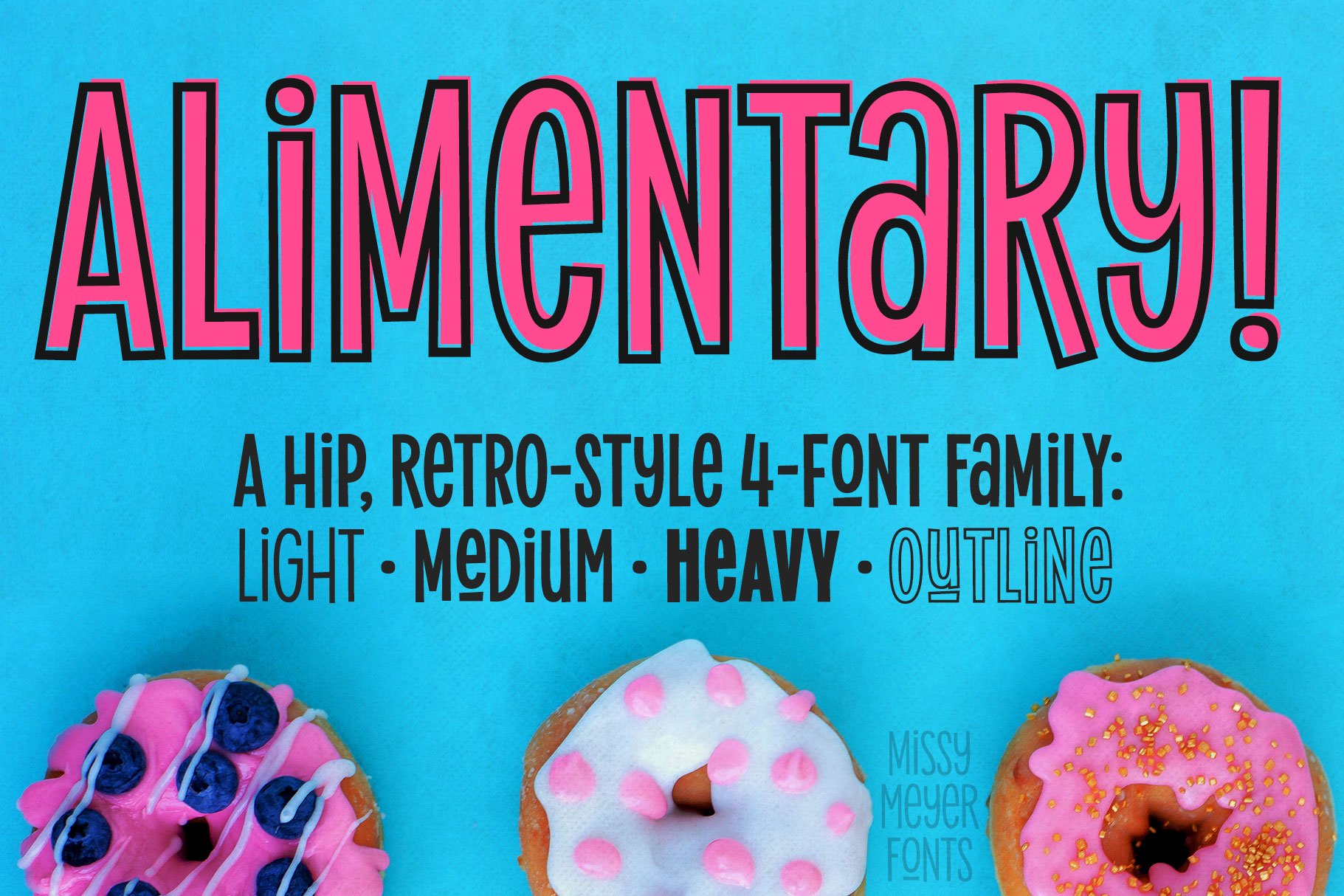 Alimentary: a hip retro font family! cover image.