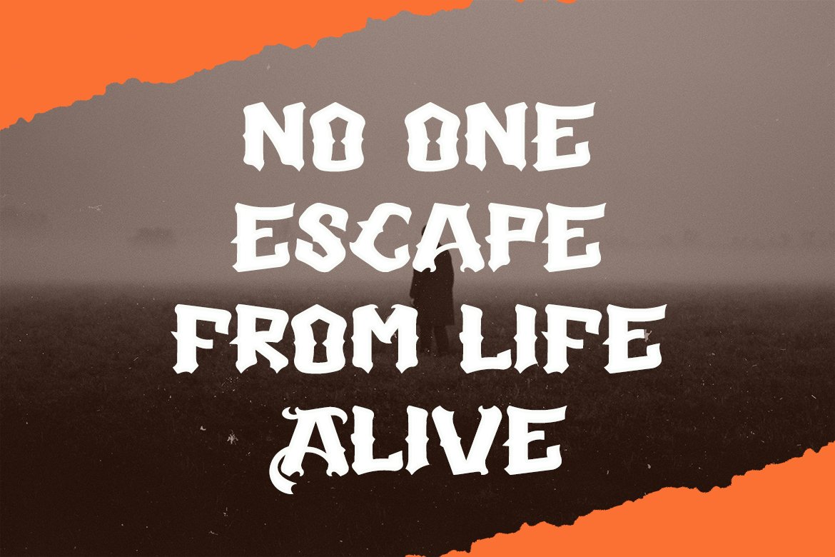 Alive - Horror Display Font preview image.