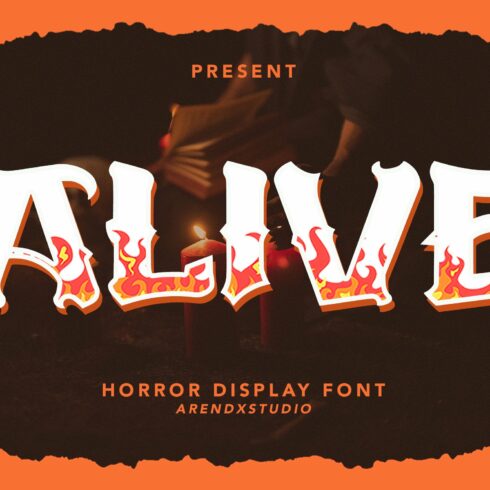 Alive - Horror Display Font cover image.