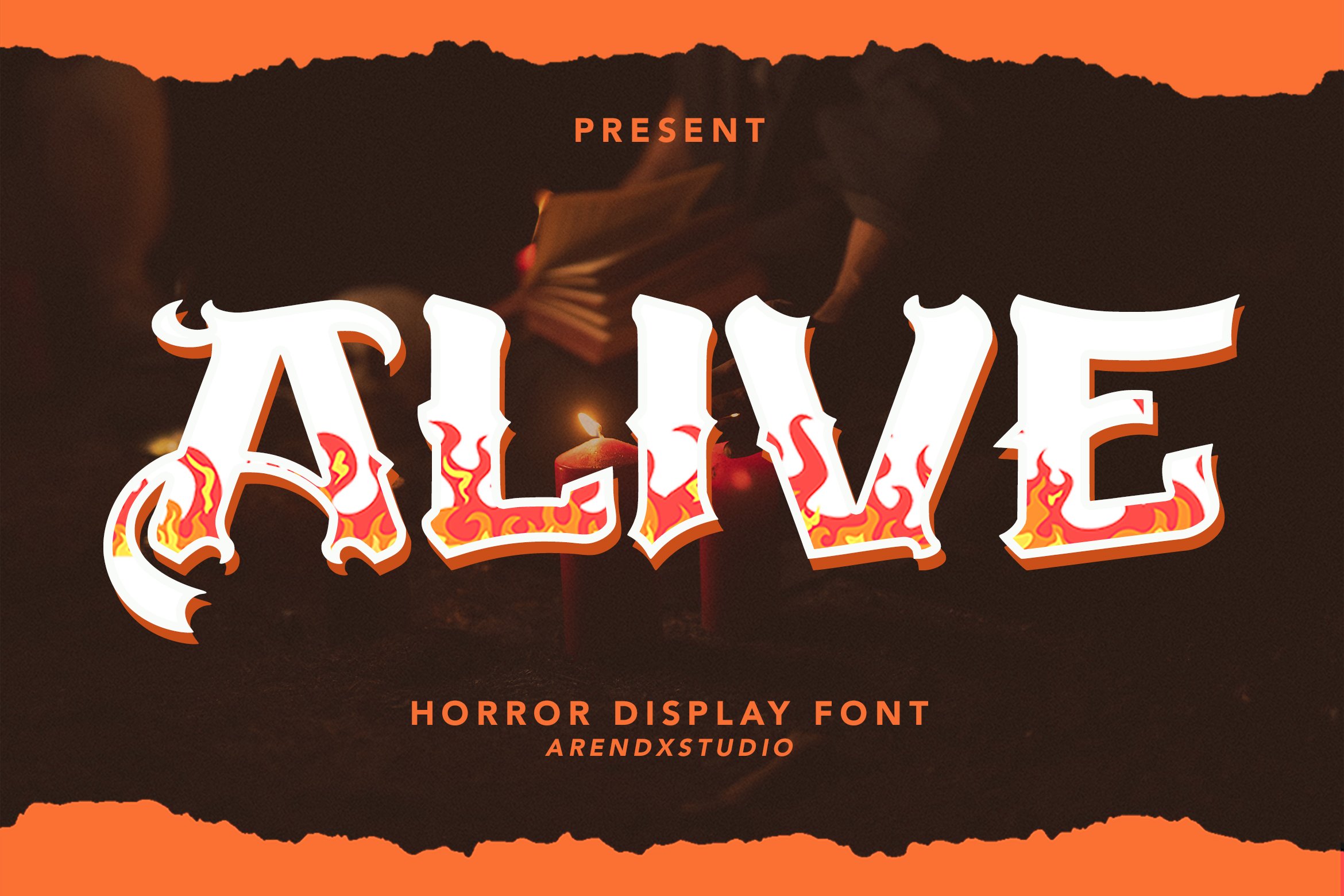 Alive - Horror Display Font cover image.