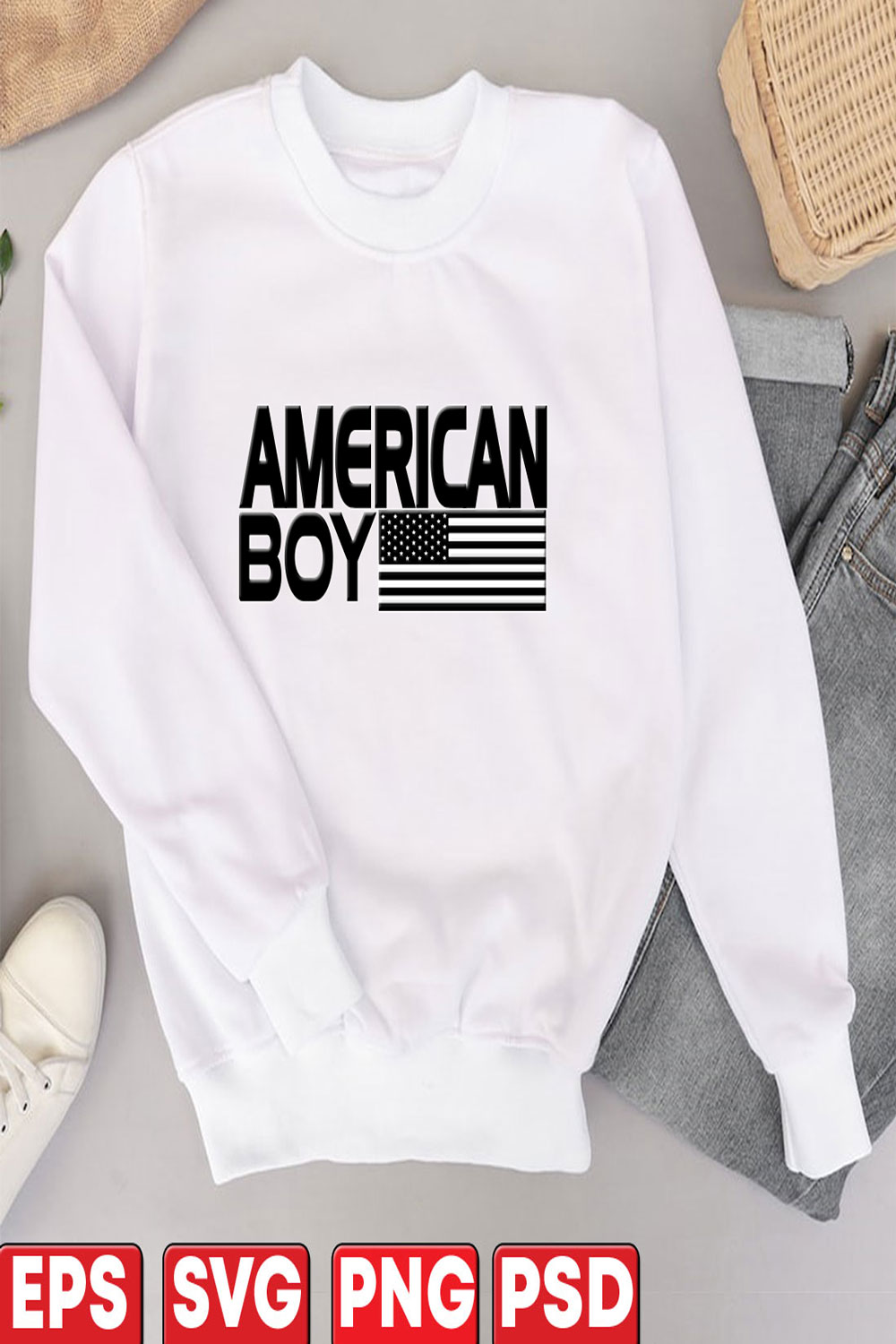 All American boy pinterest preview image.