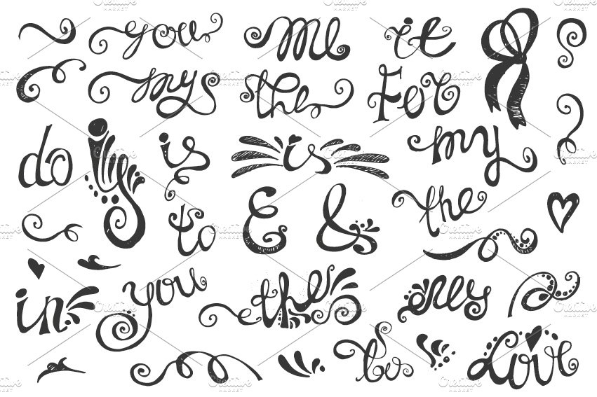 Hand writing Catchwords,ampersands cover image.