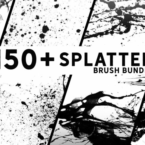 150+ Photoshop Splatter Brush Bundlecover image.