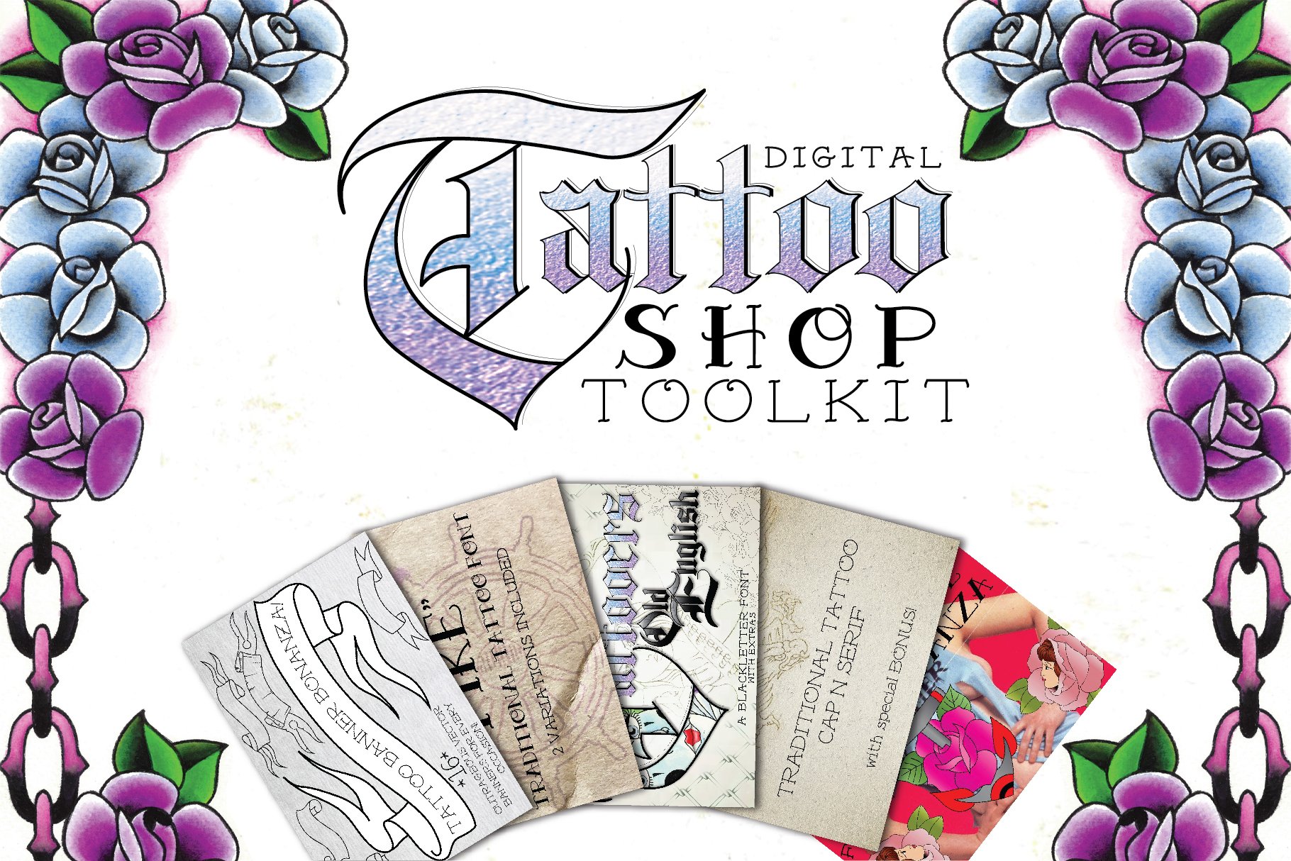 Digital Tattoo Shop Toolkit Bundle cover image.