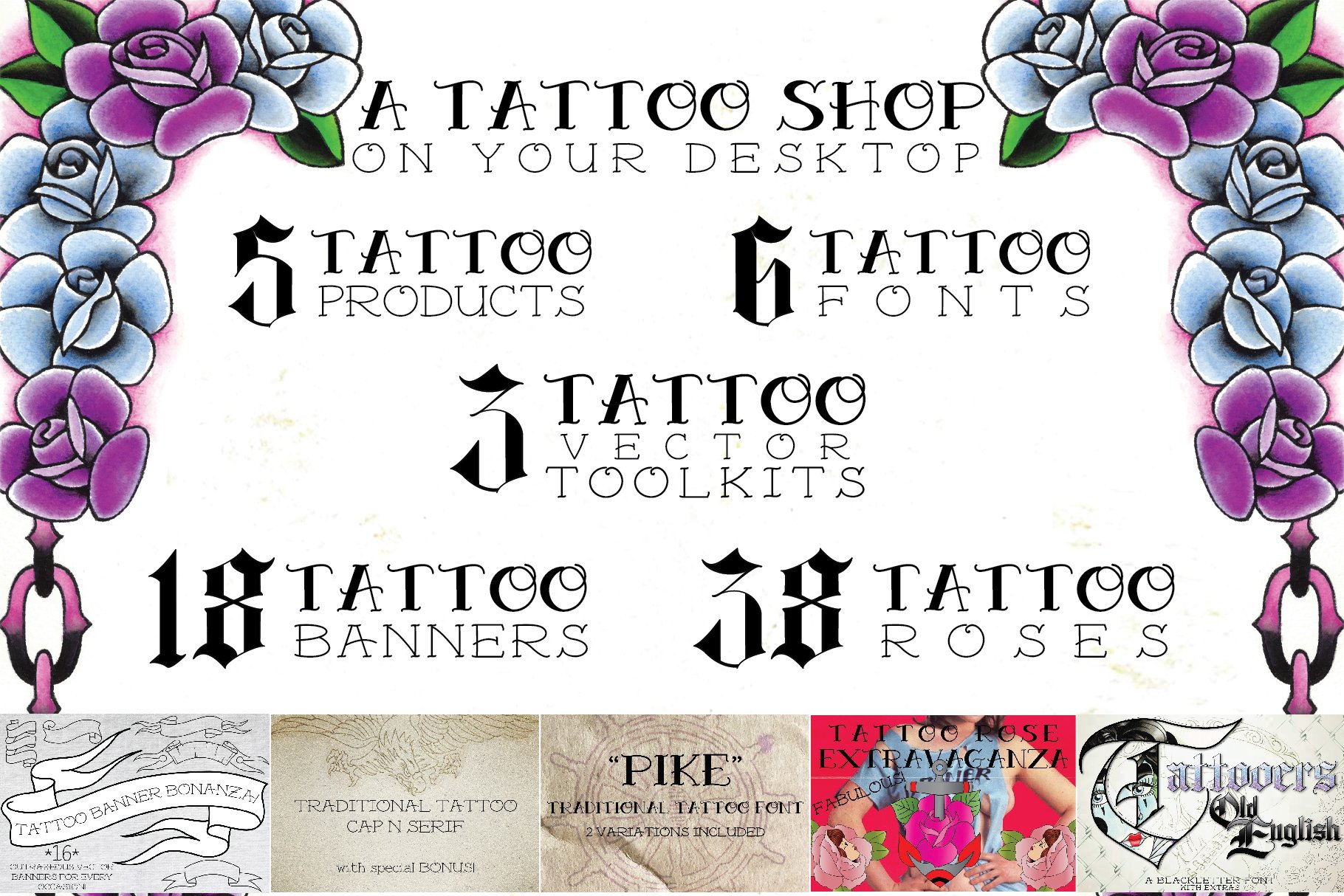 Digital Tattoo Shop Toolkit Bundle preview image.