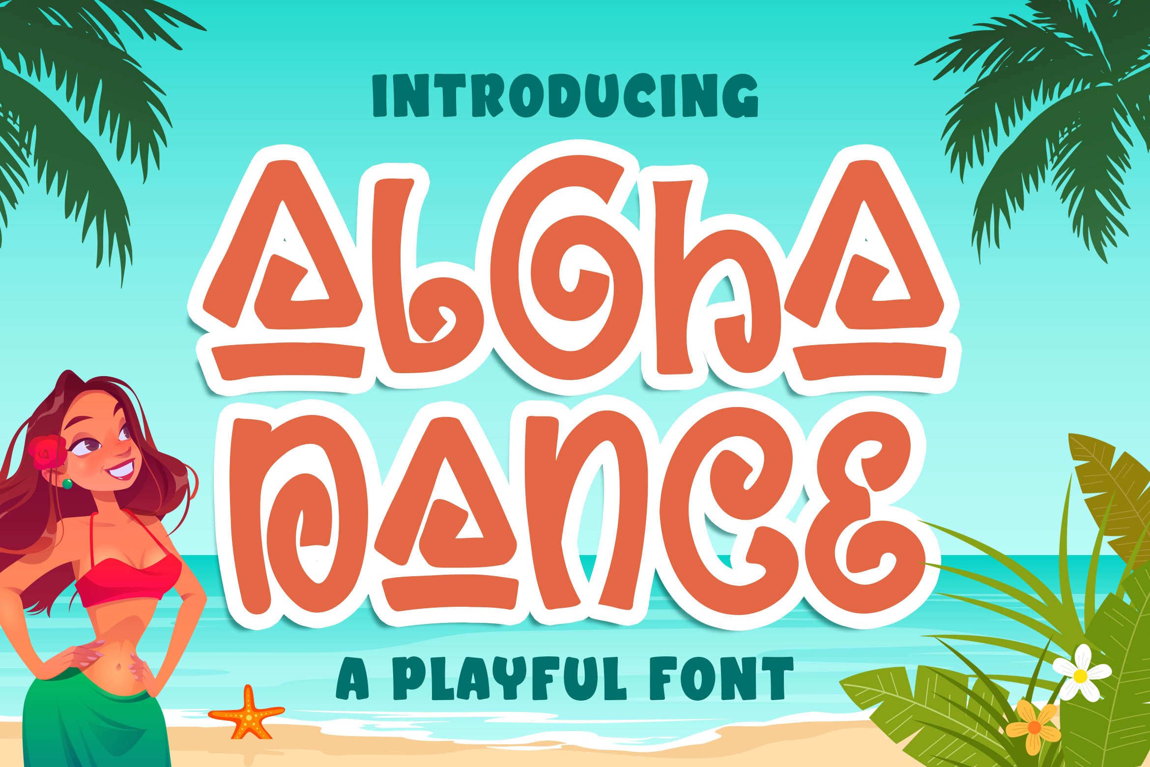 Aloha Dance a Quirky & Playful Font cover image.