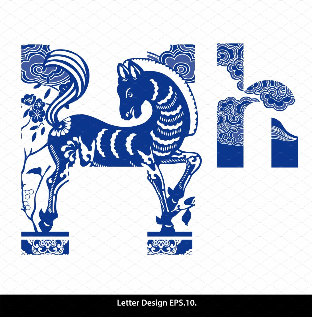 Alphabet design in Oriental style – MasterBundles