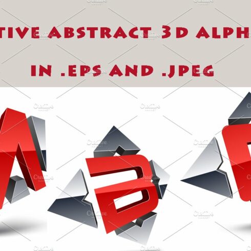 Creative abstract 3d alphabet cover image.