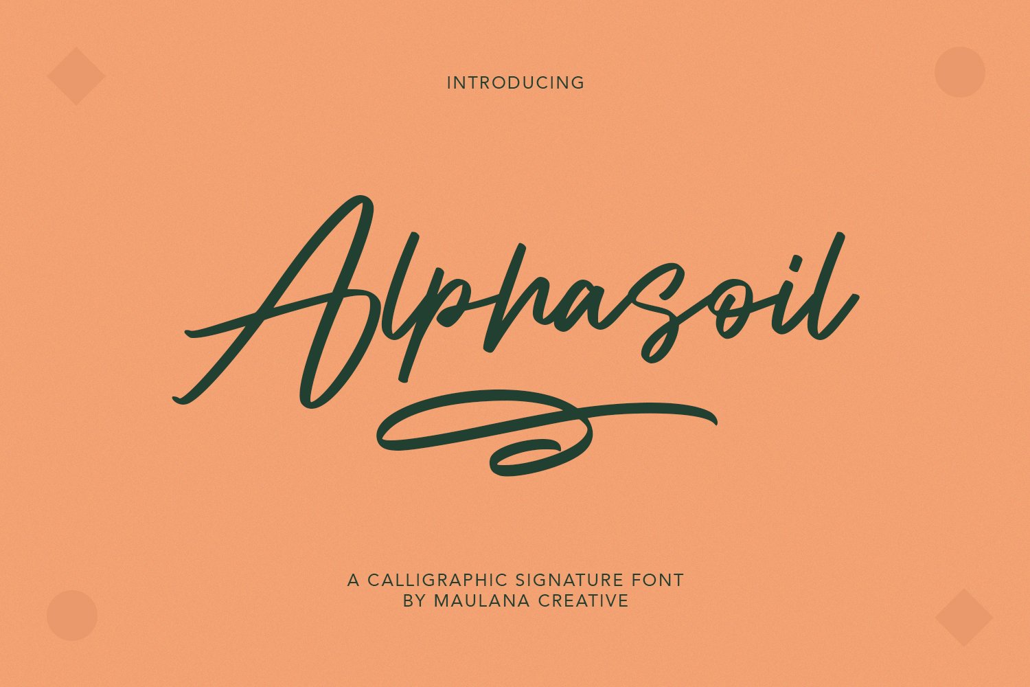 Alphasoil Signature Font cover image.