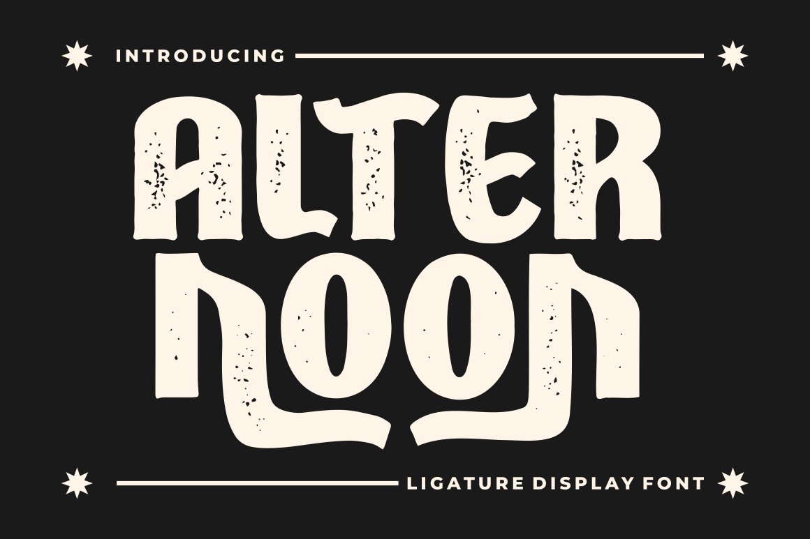 Alternoon - Ligature Display Font cover image.