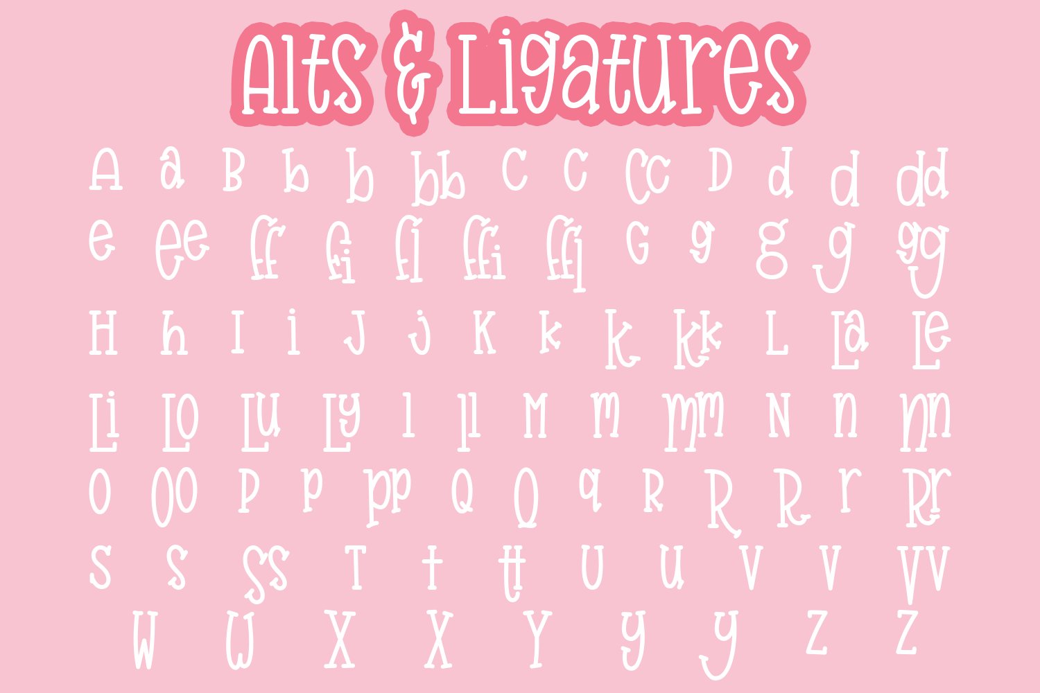alts and ligatures 333