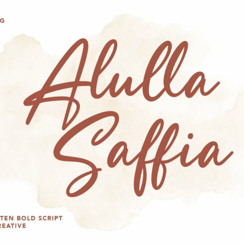 Alulla Saffia Handwritten Script cover image.