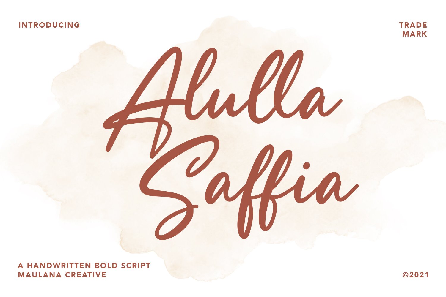 Alulla Saffia Handwritten Script cover image.