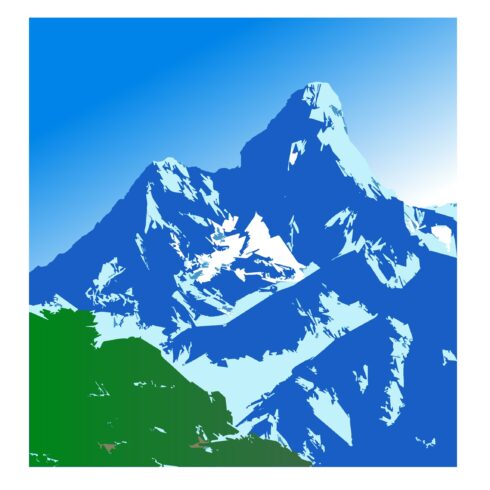 Ama Dablam mountain Vector cover image.