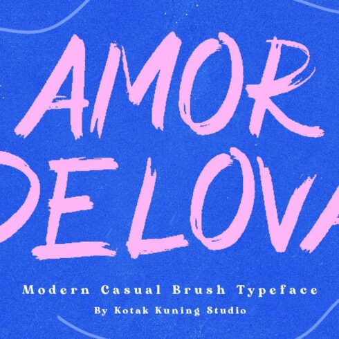 Amor Delova Brush Font cover image.