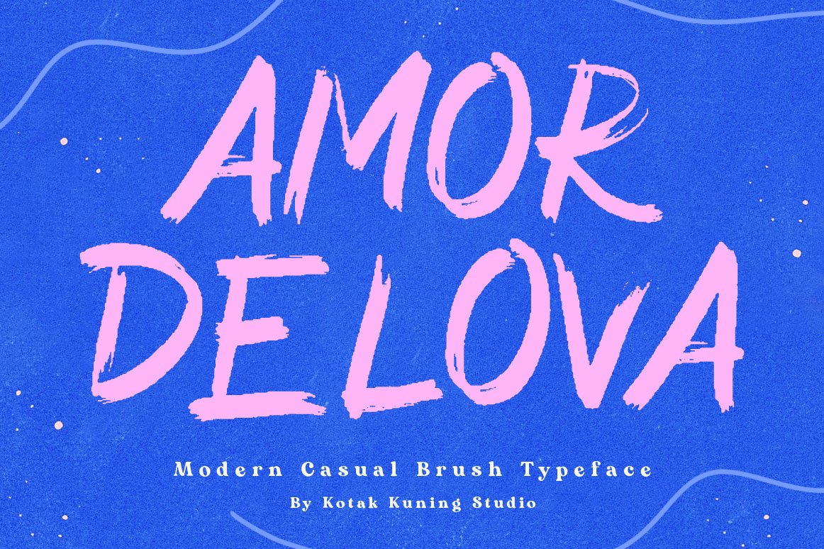 Amor Delova Brush Font cover image.