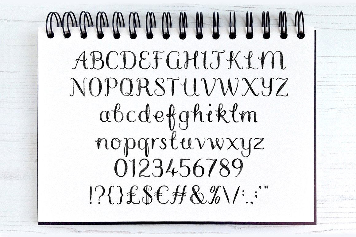 Amy Script Hand Lettered Font preview image.