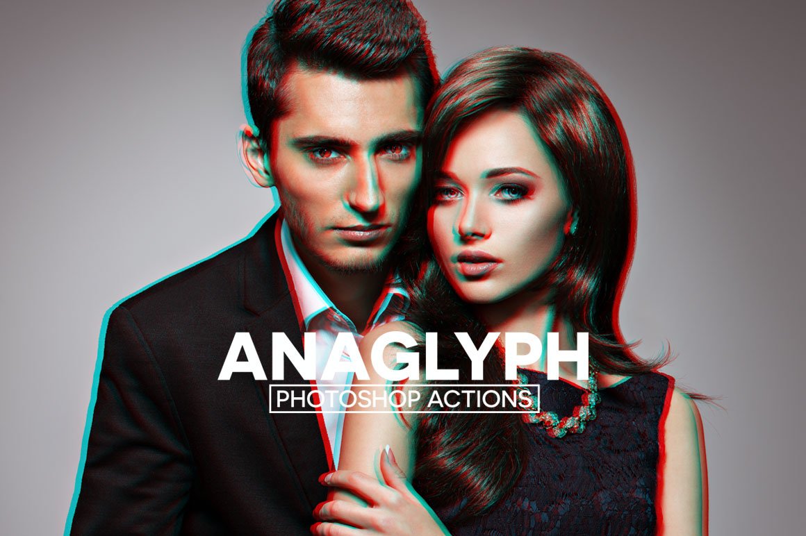 Anaglyph 3D Photoshop Actionscover image.