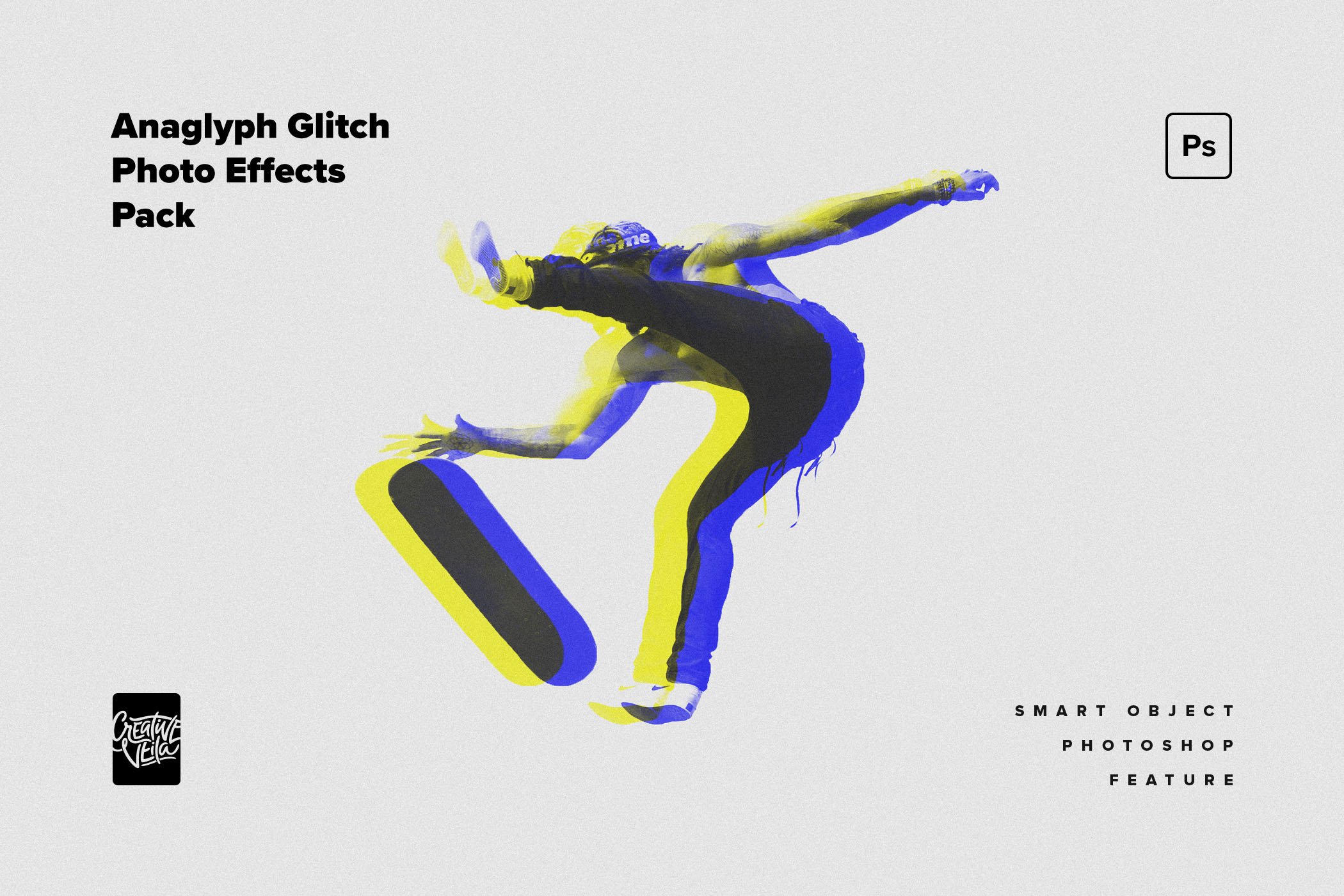 Anaglyph Glitch Photo Effects Packpreview image.