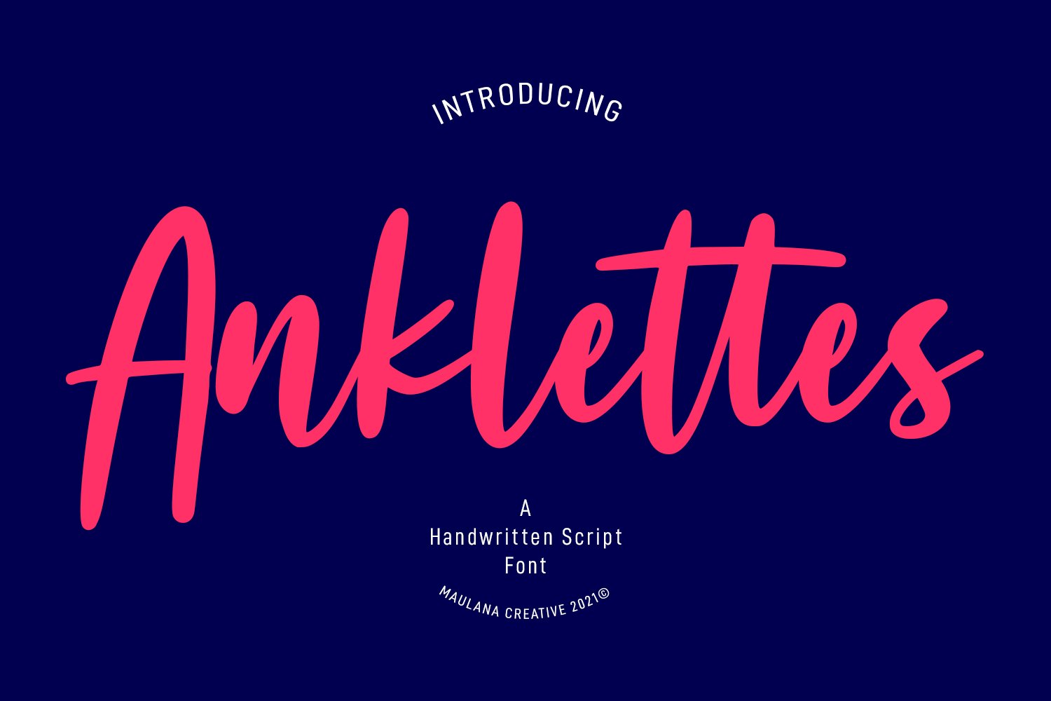 Anklettes Handwritten Script Font cover image.