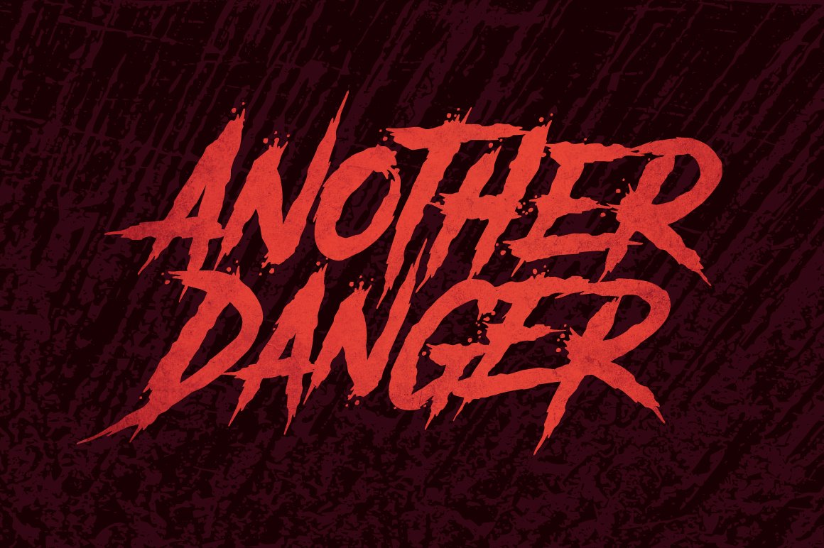 Another Danger - Horror Font cover image.