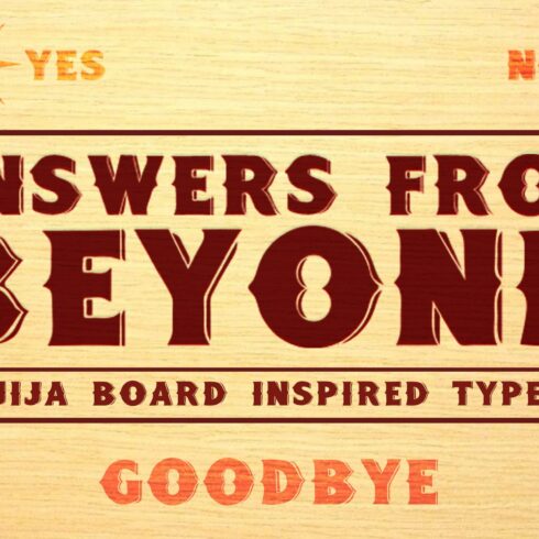 Answers From Beyond - Typeface cover image.