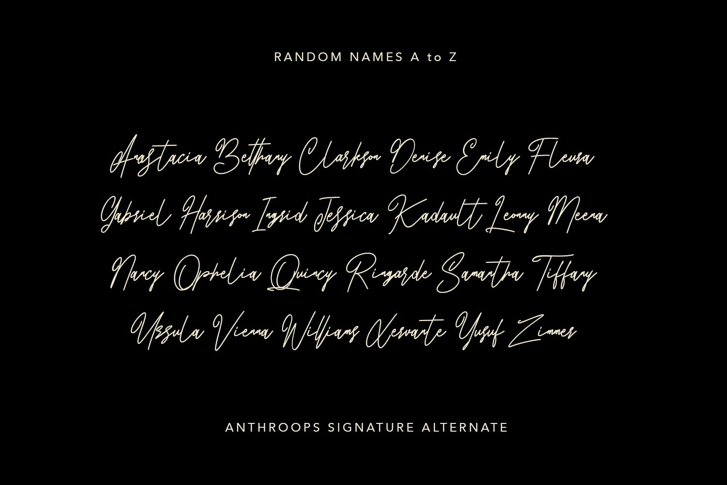 anthroops signature typeface extra swash 12 972