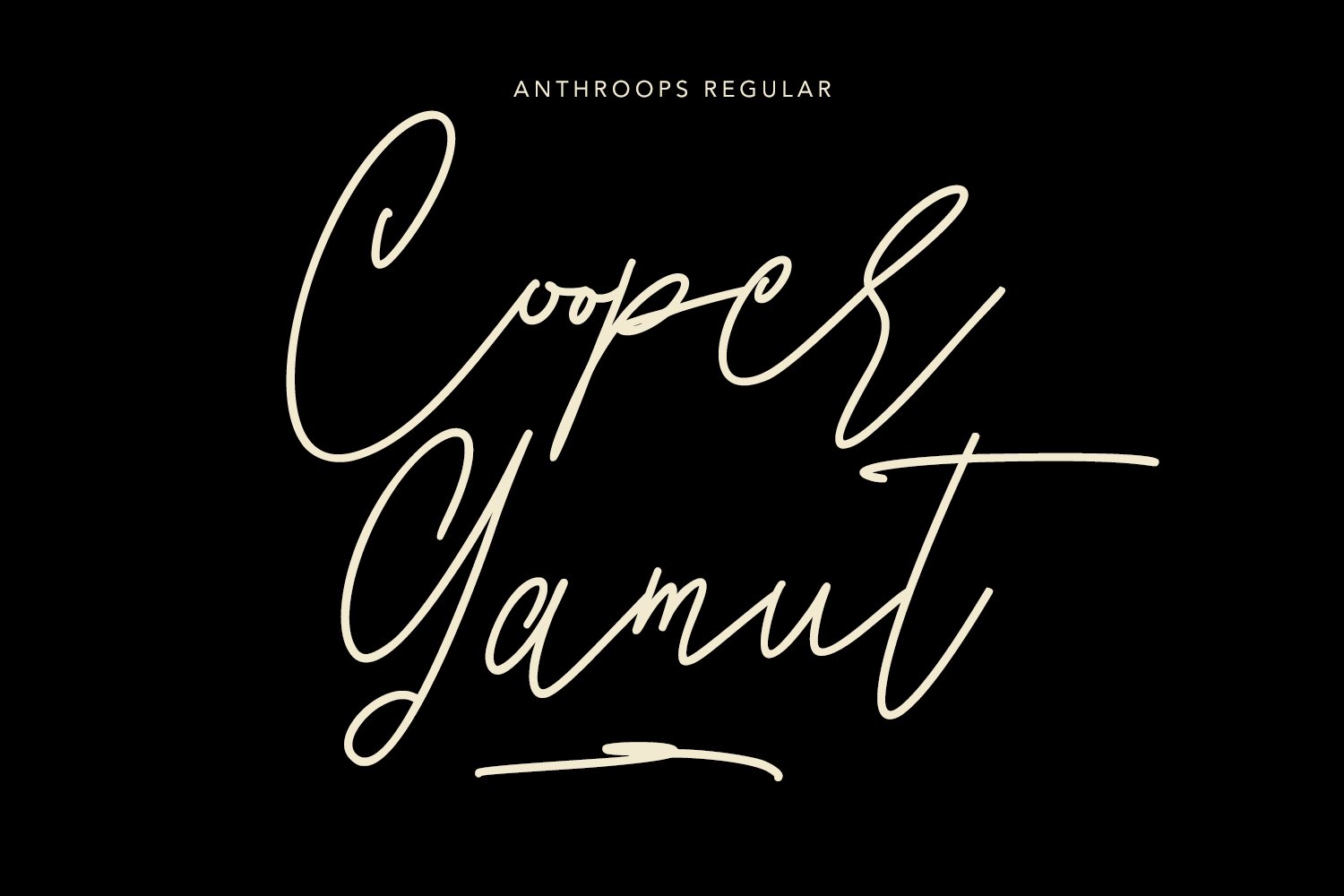 anthroops signature typeface extra swash 3 34