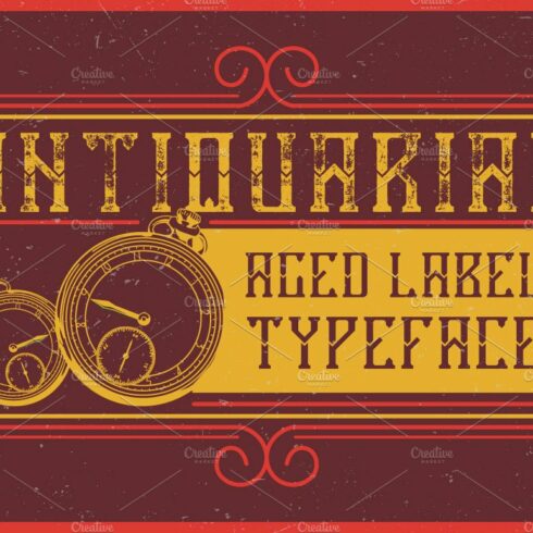 Antiquarian label typeface cover image.