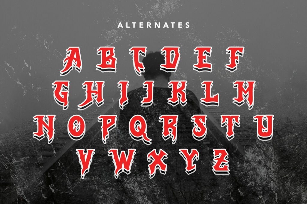 Sandness Lettering Anxiety Of Sadness - Blackletter – MasterBundles
