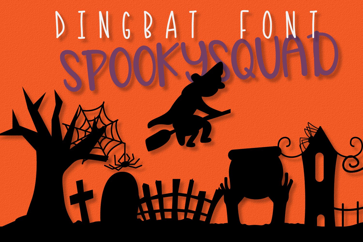 SpookySquad - Halloween Dingbat Font preview image.