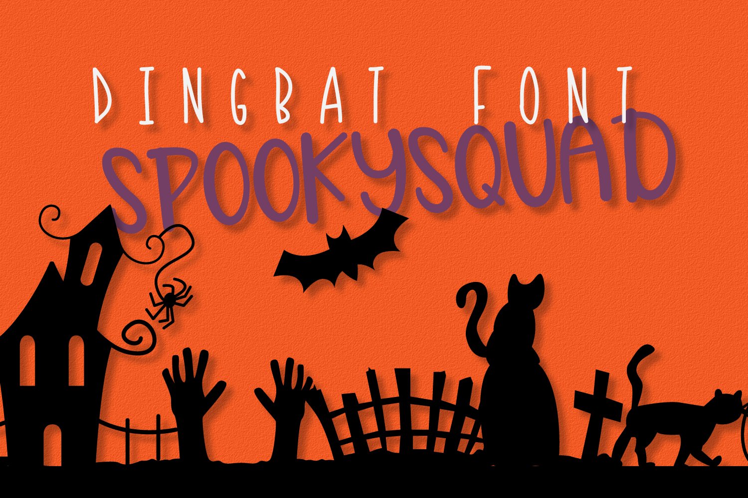 SpookySquad - Halloween Dingbat Font cover image.